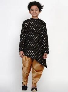 Kids Printed Dhoti Kurta Set