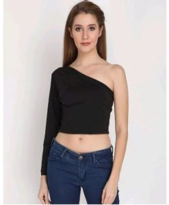 One Shoulder Crop Top