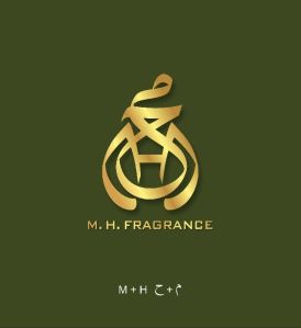 M H Fragrance Logo with Arabic