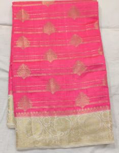 Light Pink Matka Silk Saree