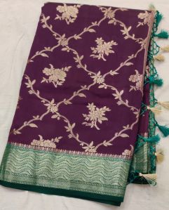 Purple Meenakari Matka Silk Saree