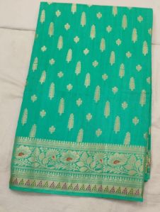 Sea Green Matka Silk Saree