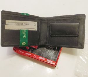 Men Olive Green Bifold Leather Wallet