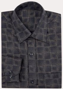 Mens Cotton Black Printed Designer Shirt