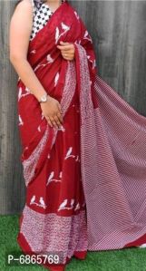 Ladies Mulmul Cotton Saree