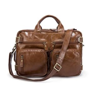 Galex International Leather Messenger Bag