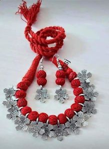 red choto phool necklace set