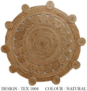 TEX 1004 Natural Round Jute Rug