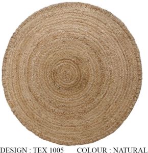 TEX 1005 Natural Round Jute Rug