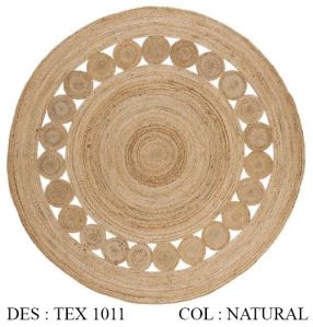 TEX 1011 Natural Round Jute Rug