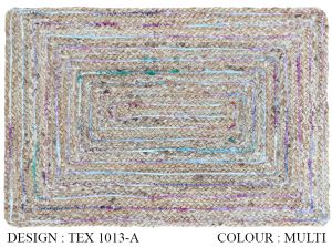 TEX 1013-A Multicolor Jute Rug