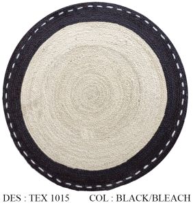 TEX 1015 Black Bleach Jute Rug