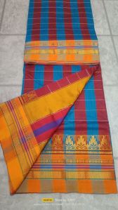 temple border patti patti saree