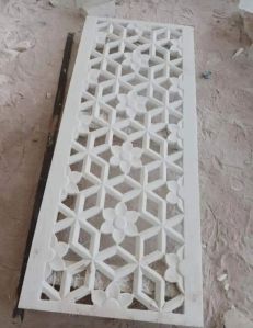 Rectangular White Marble Jali