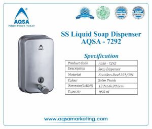 SS Soap Dispenser 1000 ml - AQSA 7292