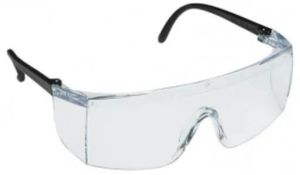 Clear safety goggles