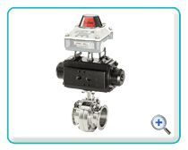 PNEUMATIC SANITARY ROTARY ACTUATED BUTTERFLY VALVE