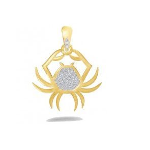 Diamond Gold Cancer Pendant