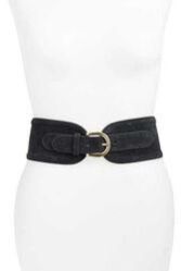 Black Vicky Suede Belt