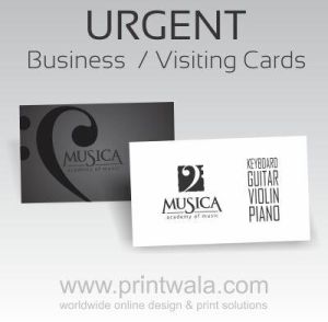 URGENT Business Cards One Side Printing