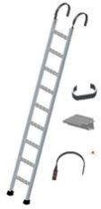 ALUMINIUM STRAIGHT HD WIDE STEPS HOOK LADDER