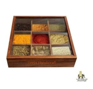 Wooden Spice Box