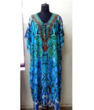 Ladies Long Kaftan Geometric Pattern