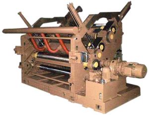 FINGERLESS SINGLE FACER CORRUGATING MACHINE