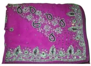 embroidered border saree