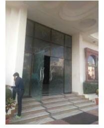 toughened glass door