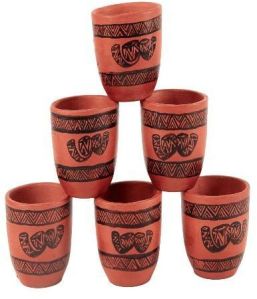 Clay Warli Drum Cherry Cup Set