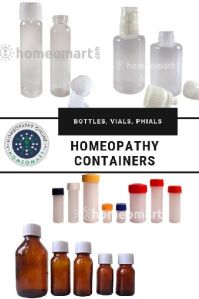 Homeopathy Plastic Pills Empty Bottles Opaque Super, 1/2 DramPack of 100