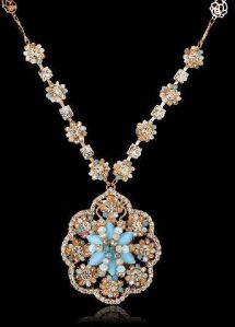 Aqua Perline Crina Necklace