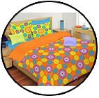 Glow Orange Bed Sheet