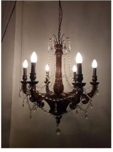 wood chandelier