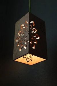 Wood Laser Lamp