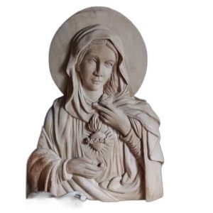 Wooden Mother Mary Statue