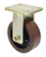 Muvtons 250X75mm Forged Precision Bearing Kingpin Type Rigid Castors- Polyurethane Wheels