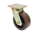 Muvtons 250X75mm Forged Precision Bearing Kingpin Type Swivel Castors- Polyurethane Wheels