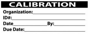 Calibration Labels