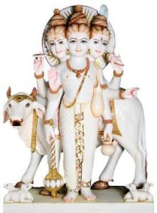 Marble Dattatreya Statue