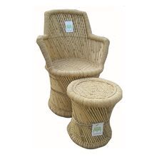 portable design natural cane bamboo beige chair stool