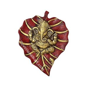 PATTA GANESH SYMBOL RED AND GOLDEN COLOR (7 INCHES)