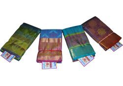 Hand woven silk emboss saree