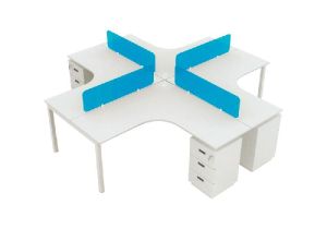 L Shaped 4 Seater Workstation