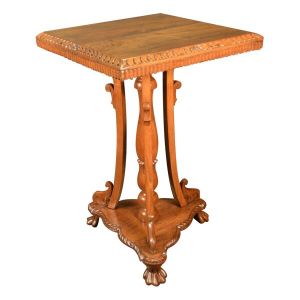 SINGLE PEDESTAL OCCASIONAL TABLE