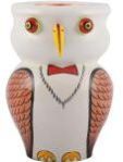 Wooden Owl Shape Penholder