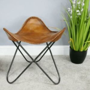 butterfly leather stools