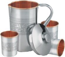 STEEL COPPER EMBOSSED LEMON SET