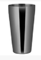 Skyra Vegas Titanium Finish 850 ml Plain Boston Shaker